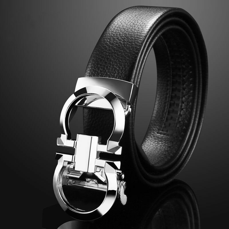 Men's Genuine leather Belt Men Cowskin Strap Top Quality Belts For Male Alloy Automatic Buckle Fashion Waist Belt Gold Belt
