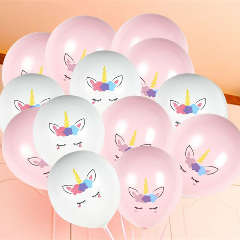 7 pz/set Rainbow Unicorn Party Balloons 32 pollici numero Foil Balloon Unicorn Birthday Party Decoration Kids Baby Shower Air Globos