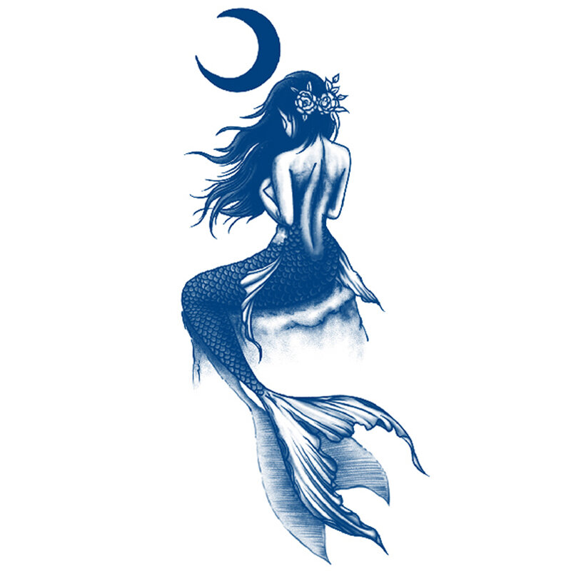 Sap Inkt Tatoeages Blijvende Waterdichte Tijdelijke Tattoo Sticker Tijger Mermaid Totem Draak Body Art Arm Nep Tatoo Vrouwen Mannen GZ213