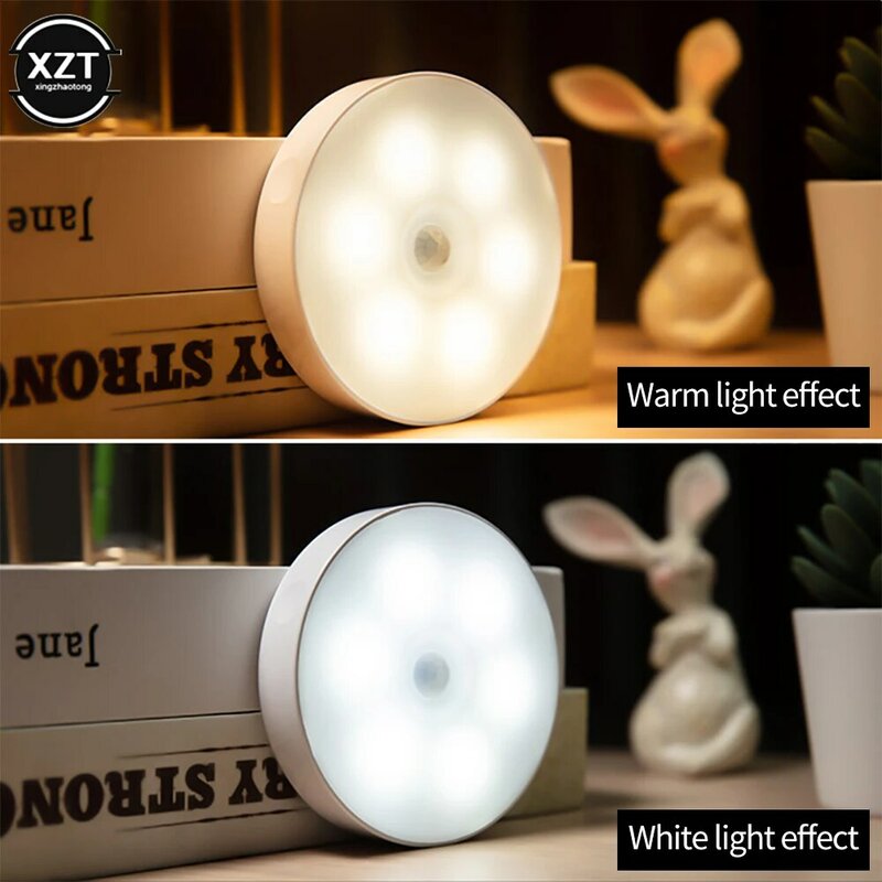 Luces de noche decorativas para dormitorio, lámpara de noche con Sensor de movimiento, regalo para niños, carga USB, luz LED nocturna