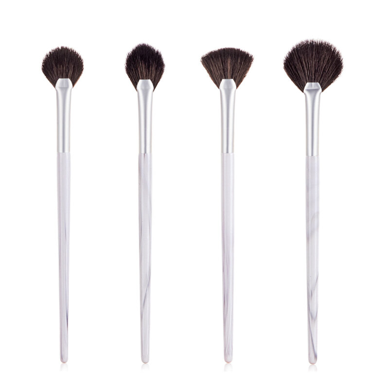 Grande cabeça redonda ventilador escova prático facial macio cabelo compõem escovas ferramentas de maquiagem profissional para senhoras meninas