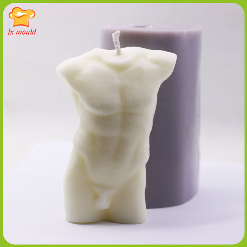 Molde de silicona de cuerpo 3D, arcilla polimérica para Chocolate, jabón, vela, cera de resina, molde de vela hecho a mano