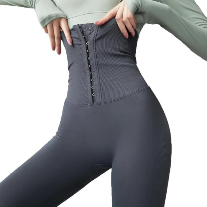 Cintura addominale a vita alta da donna pantaloni sportivi da Fitness pantaloni da Yoga ragazze che modellano le gambe magre pantaloni Barbie sport
