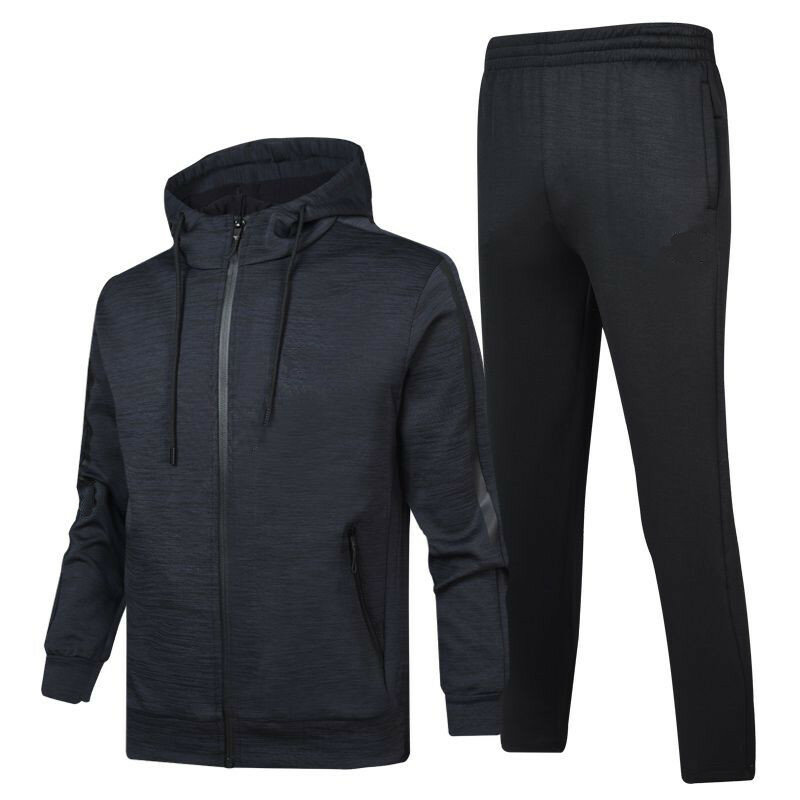 Męska odzież sportowa dres jesień męskie zestawy dwóch sztuk z kapturem kurtka + spodnie dresowe nowy mężczyzna mody odzież do joggingu wysokiej jakości