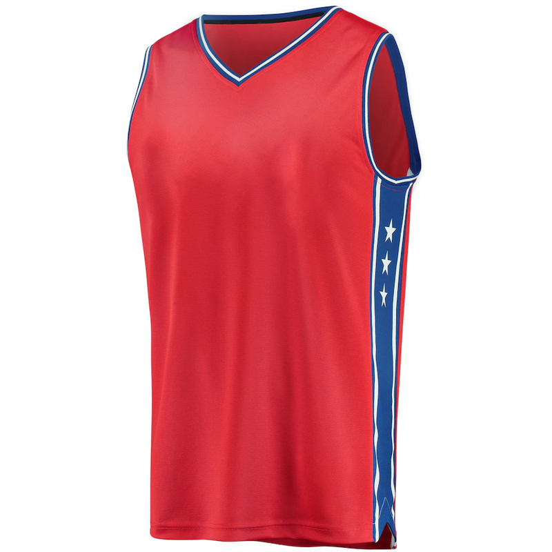 Camiseta de baloncesto de América para hombre, Jersey con bordado del Logo del equipo "Adelphia Joel Embiid Tobias, Harry, Simmons, Joe Curry Niang 75"