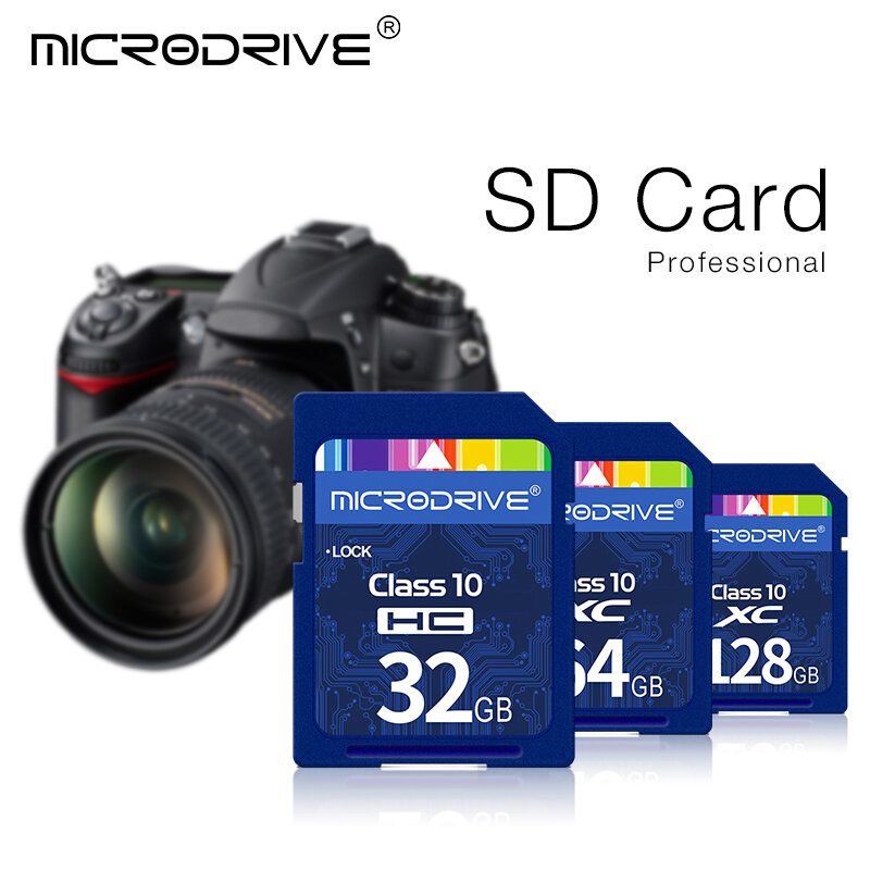 Scheda SD di memoria della fotocamera scheda HD 4K 128GB 64GB SDHC/SDXC 32GB 16GB 4K videocamera Flash usb stick schede sd classe 10 per fotocamera
