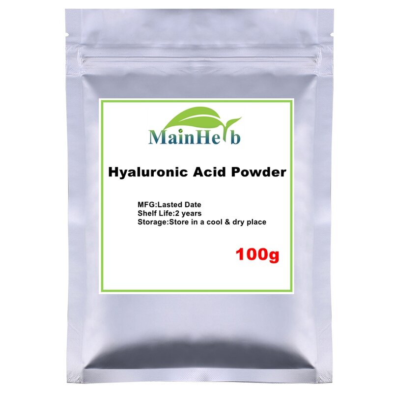 น้ำหนักโมเลกุลสูง Pure Hyaluronic Acid Powder,Hyaluronic Acid Serum Powder สำหรับให้ความชุ่มชื้น