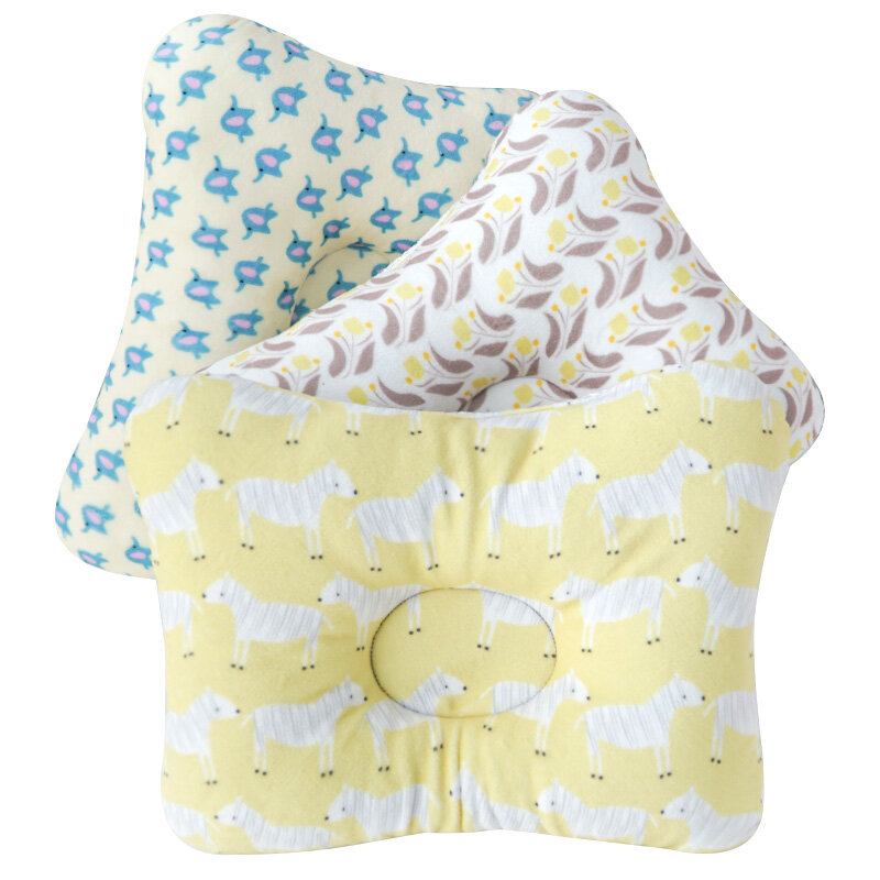 Muslinife-almohada de algodón con soporte para cuello para niños, almohada moldeadora de cabeza para bebé, posicionador de sueño