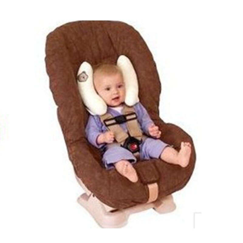 Travesseiro de segurança para carrinho de bebê, suporte infantil para cabeça e pescoço, almofada ajustável para viagem