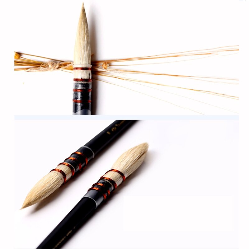 Кисти для рисования шерстяные, с деревянной ручкой, высокого качества