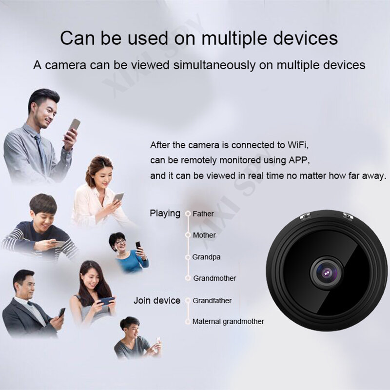 Mini kamera wi-fi IP hd tajna kamera mikro mała bezprzewodowa kamera wideo 1080p home outdoor XIXI SPY