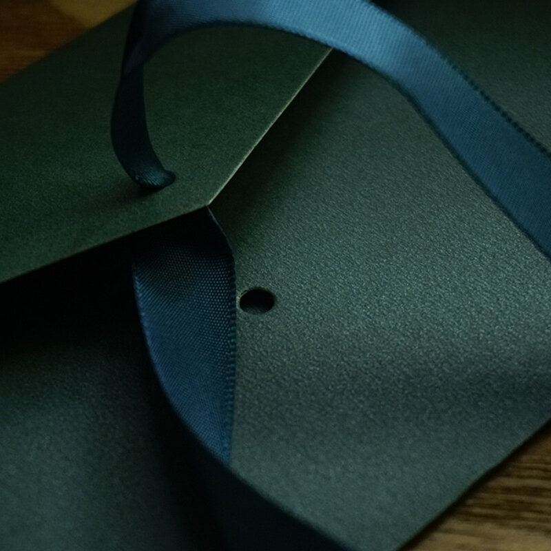 10 Pcs ริบบิ้นที่มีสีสันซองกระดาษ Retro Blank Mini กระดาษซองงานแต่งงานเชิญการ์ดอวยพรของขวัญ