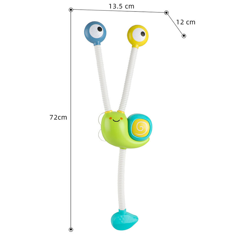 Kawaii-달팽이 곰 로봇 모델 전기 샤워 물 스프레이 목욕 완구, 스프링클러, 어린이, 아기 욕실 욕조 수도꼭지