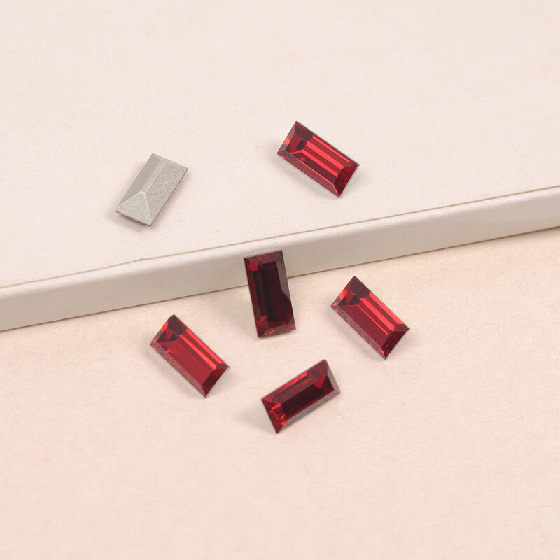 YANRUO-diamantes de imitación 4501 Baguette para decoración de uñas, cristal de primera Color Siam