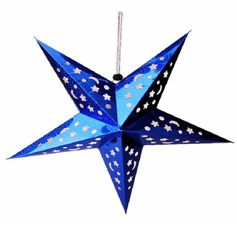 Decoração de árvore de natal com pentagrama, ornamento com estrela, decoração para festa de natal, abajur, árvore de natal, 4 cores, 1 peça