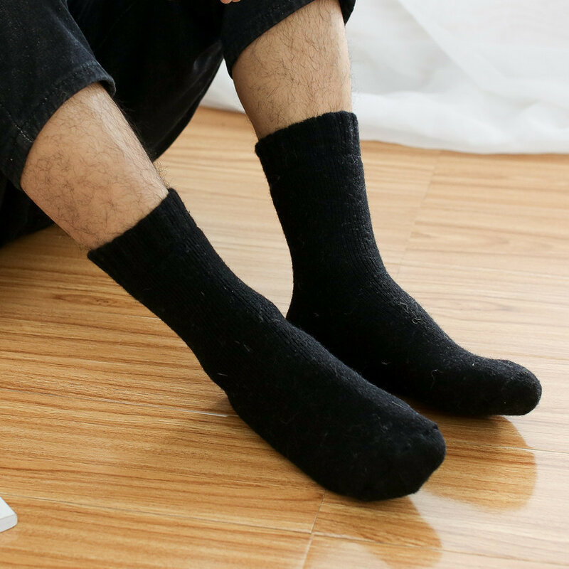Chaussettes en laine mérinos pour hommes, chaussettes chaudes d'hiver, en coton épais de haute qualité, 1 paire, 3 paire/lot, 2021