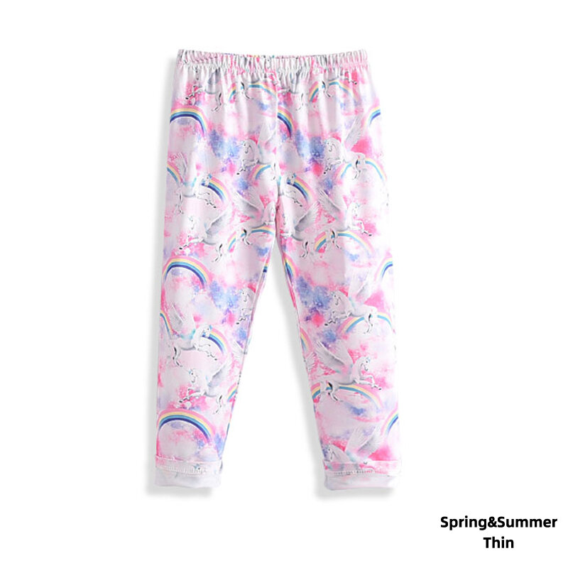 Mallas con dibujos de unicornios para niñas pequeñas, pantalones informales a la moda, cálidos, para primavera, Otoño e Invierno