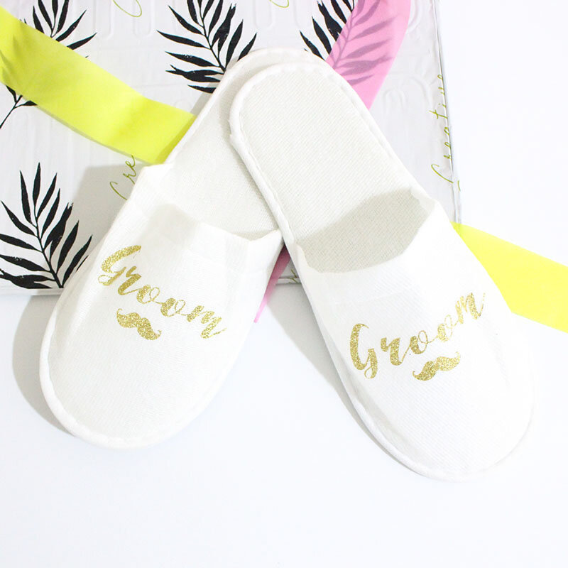 1Pair Team Bride Slippers for Bachelorette Party Supplies Bridal Shower Photo Props DIY Wedding Decoration Bridesmaid Gift