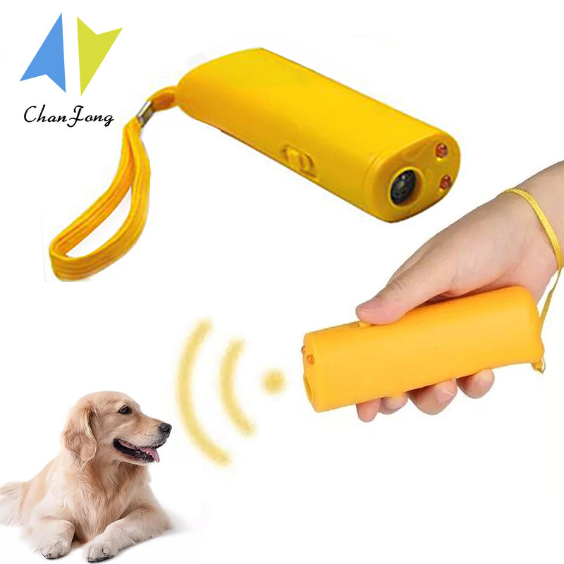 Répulsif Anti-aboiement 3 en 1 pour chiens de compagnie, appareil d'entraînement à LED ultrasonique de haute qualité
