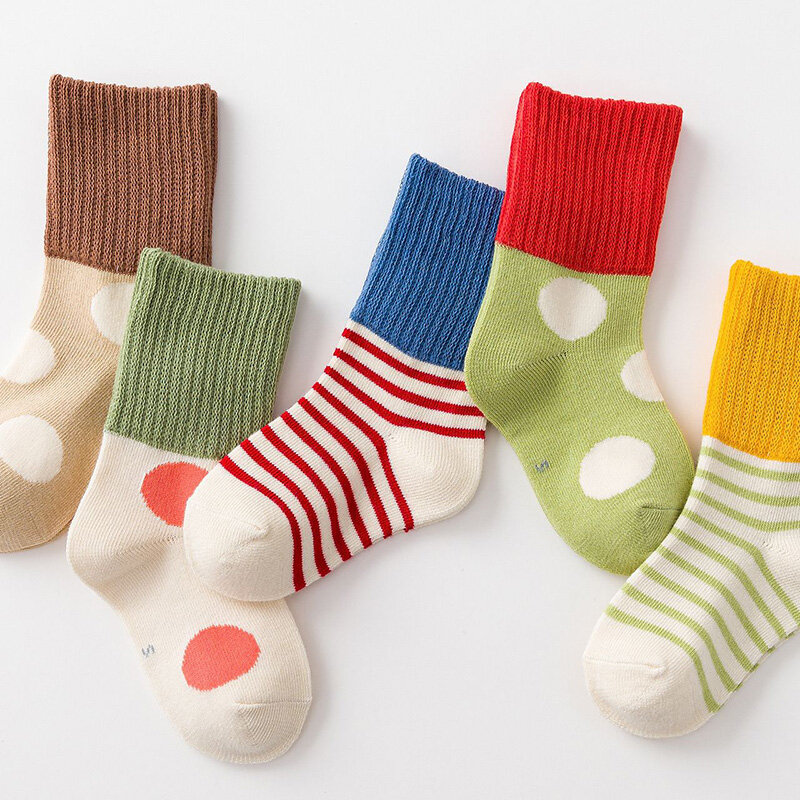 5 пар хлопковых детских носков детские носки теплые носки для зимы для детей милые футболки для маленьких девочек с мотивами из мультфильмо...