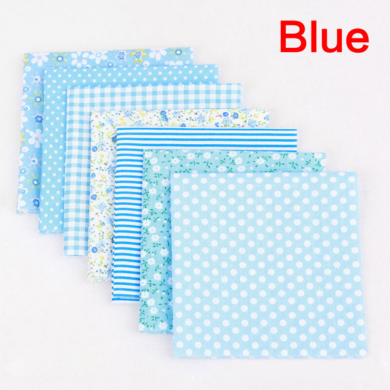 7pcs/set 25*25cm Square Patchwork Needlework DIY Handmade Sewing Mixed Style Floral Print 100% Cotton Fabric Cloth Material
