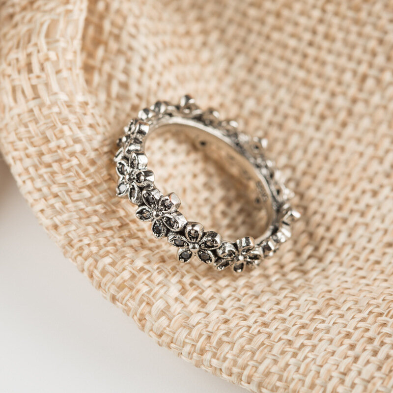 Śliczne stokrotka kwiat diament kryształ Retro na przyjęcie pierścionek na prezent kwiat osobowości biżuteria Party urodziny prezent hurtownie w stylu Retro