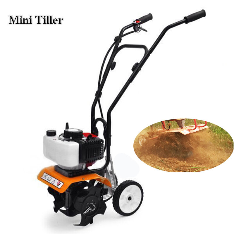 Máquina de lavoura pequena ferramenta agrícola tiller jardim motor a gasolina andando solo rotativo afrouxamento equipamentos agrícolas