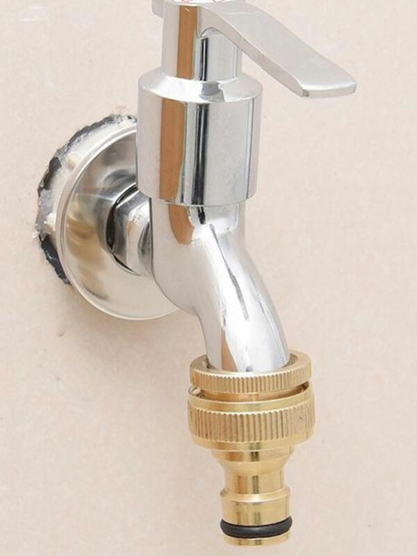 Tap Adapter High Quality Brass Hose Tap Connector Kitchen Garden Threaded Faucet Water Hose Connector Adapter Replacement Fittie
