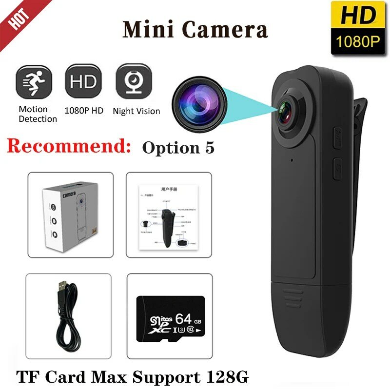 Маленькая камера HD 1080P Sport DV карманная мини-камера в виде ручки, видеорегистратор с ночным видением и датчиком движения, микро-видеокамера