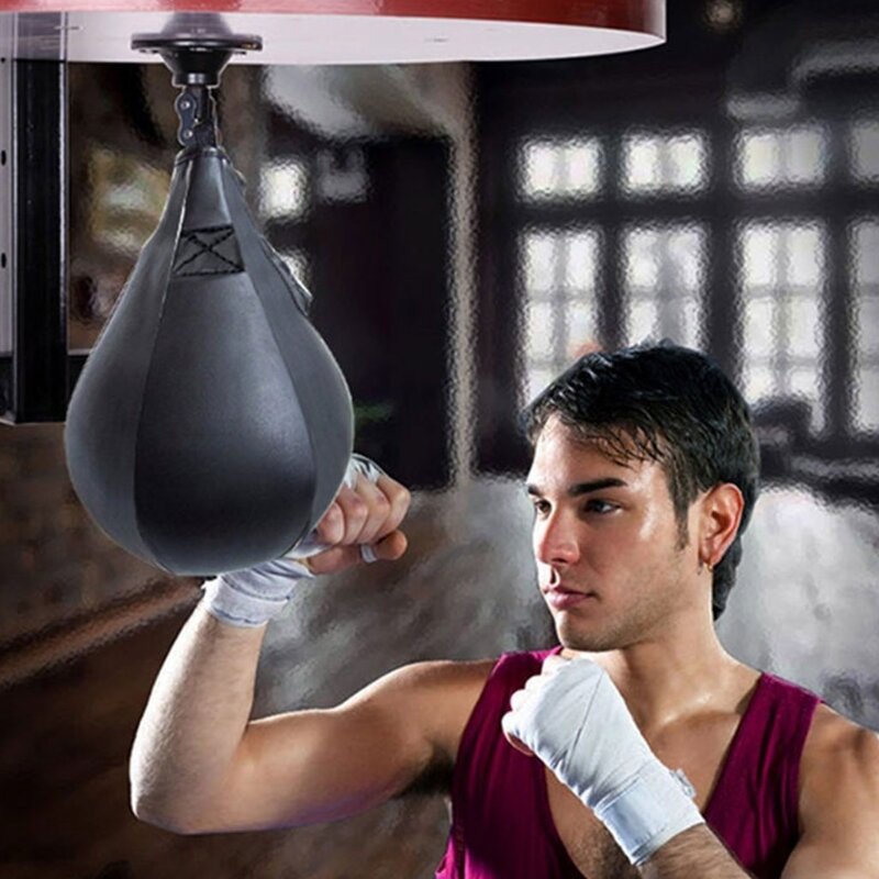 Sandbags หมุน Pear Speed Punching Ball ฐาน Hook Mount ชุด Punch กระเป๋า Speedbag มวยไทยมวยไทย Punch Boxe MMA ฟิตเนสกีฬา E