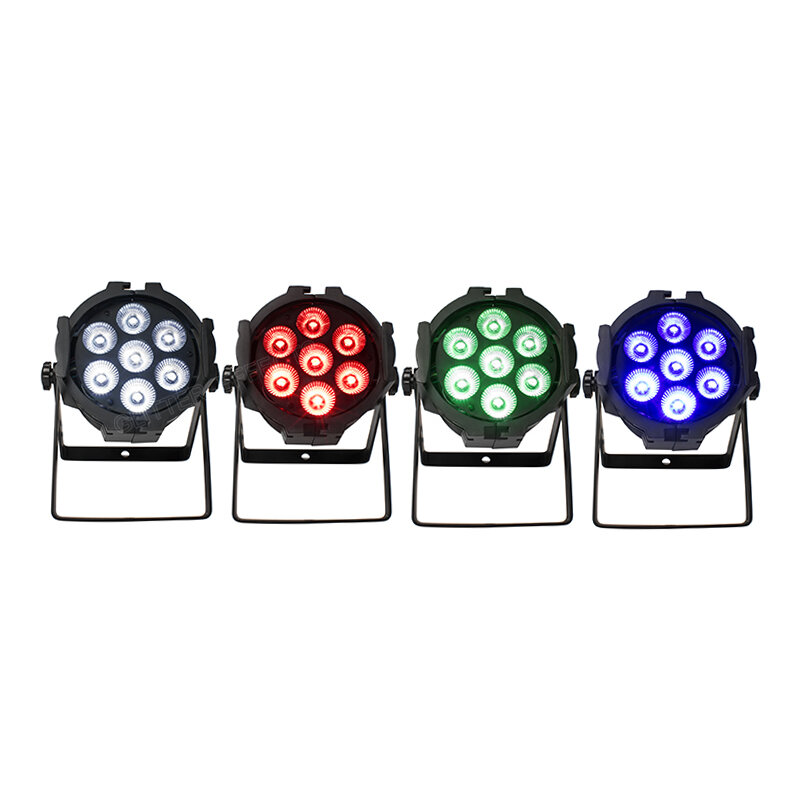알루미늄 합금 7x18W RGBWA + UV 조명 RGBWA UV LED 파 워시 Dj 무대 조명 디스코 파티 빛
