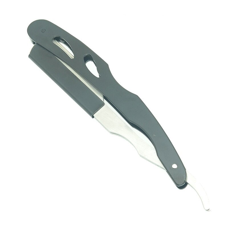 ماكينة حلاقة مستقيمة مع شفرات للرجال ، سكين حلاقة قابل للطي احترافي ، ماكينة حلاقة يدوية للحية من الفولاذ المقاوم للصدأ ، HC0012 ، 10 قطعة