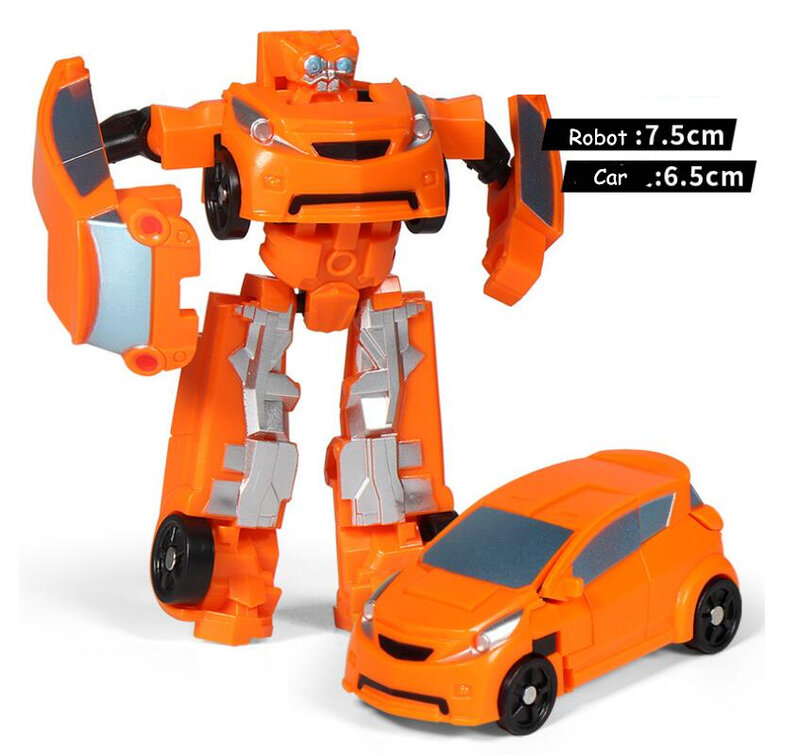 Mini jouet de voiture robot de transformation en plastique pour garçons,  figurine d'action, transformation de