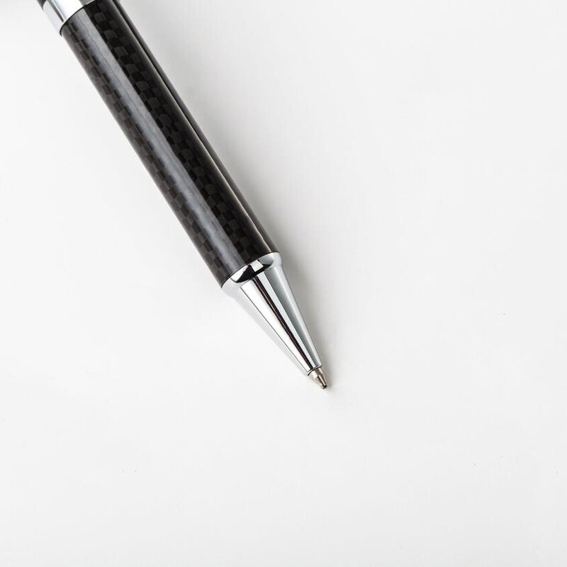 Venda quente nova chegada caneta esferográfica de metal de fibra de carbono escritório executivo de negócios homens caneta escrita comprar 2 enviar presente