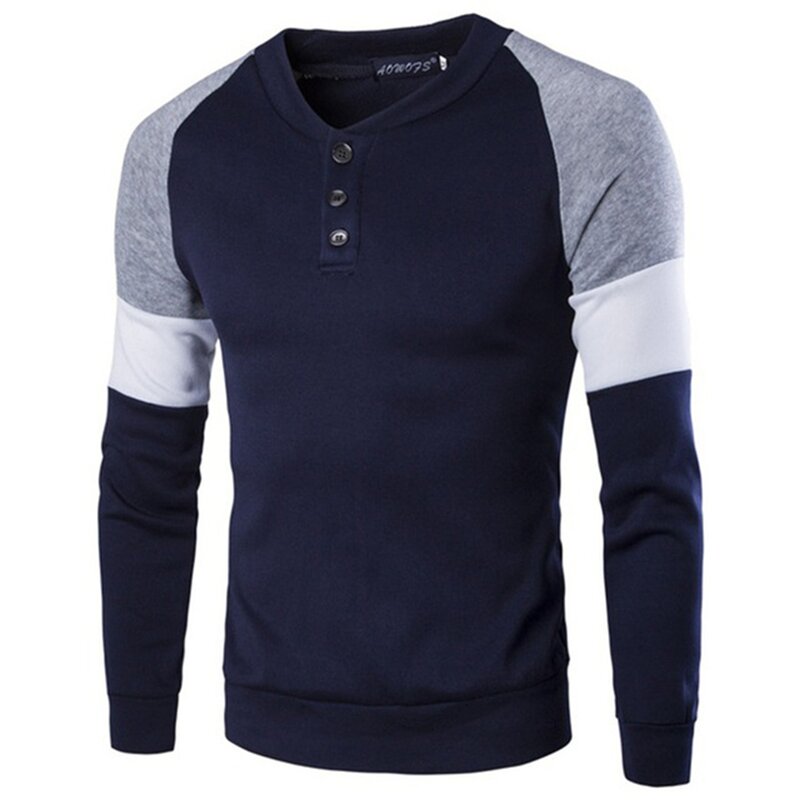 ZOGAA-suéter informal para hombre, Jersey ajustado de punto con cuello redondo, liso, de manga larga, con orejas de algodón