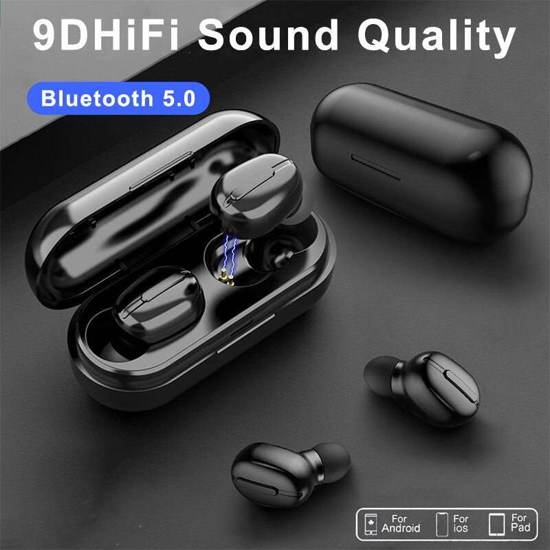 Earphone Bluetooth Nirkabel L13 TWS Headphone IPX6 Noise Reduction Tampilan Warna Tahan Air Headset Earbud untuk Semua Ponsel Pintar