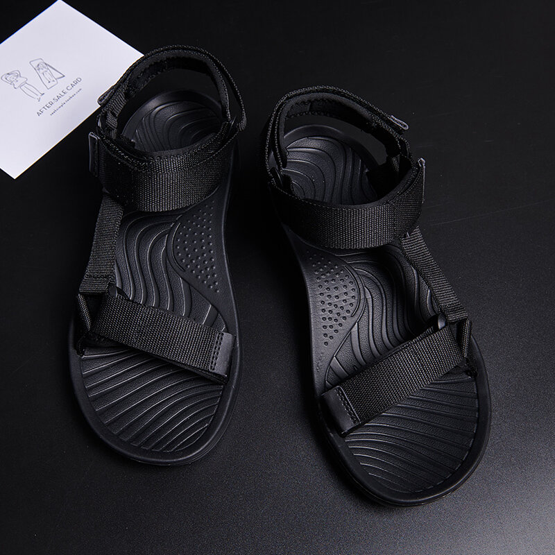 2020 letnie galaretki buty plażowe sandały kapcie ażurowe japonki męskie lekkie Sandalias Outdoor Chanclas HOOK & LOOP lekkie