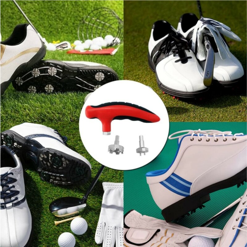 1pc plástico sapato de golfe grampos chave ferramenta sapatos de golfe spike & twist unhas remoção ferramentas práticas chave inglesa ripper golf training aids