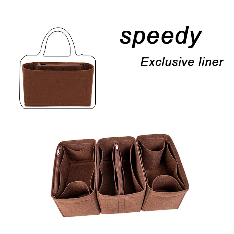 Para speedy 25 30 35 feltro inserir saco mulher inserção organizador bolsa forro com ipad bolsa cosméticos maquiagem saco interior sacos