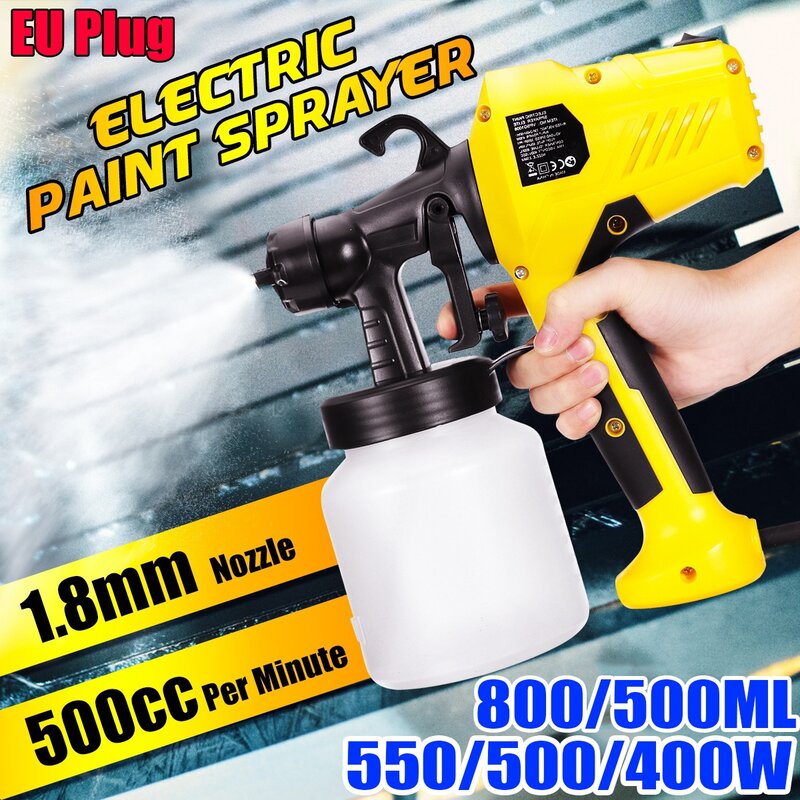 550w pistola elétrica pintura para carros móveis de madeira casa parede pulverizador cuidados com a pintura do carro aerossol pistola adaptador alça