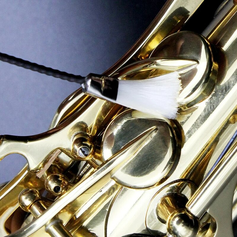 2 pçs saxofone som buraco escova flauta clarinete oboé bassoon botão som buraco de limpeza woodwind instrumento acessórios peças