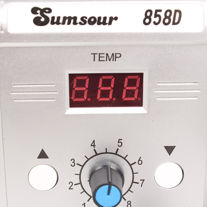 Estação de solda 858d com display digital, ferramenta para reparo com solda smd, com temperatura ajustável, 110v e 220v