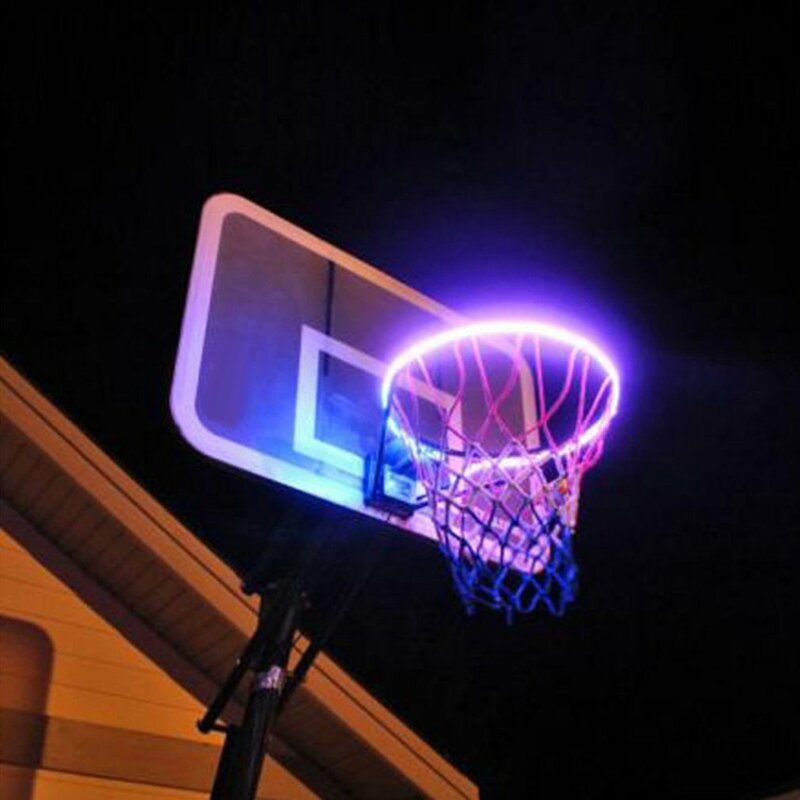 Bande de lumière Led activée par capteur de cerceau de basket-ball impressionnant 8 Modes de Flash barre de lampe Led couleur de boîte de basket-ball