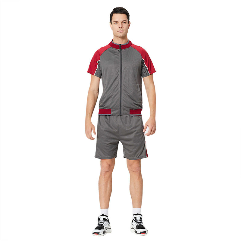 Camiseta de manga corta para hombre, ropa deportiva informal, pantalones cortos, transpirable, conjunto de 2 piezas, n. ° 56, 2021