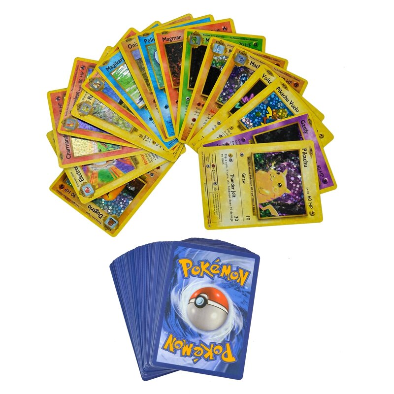 Cartas cartas pokémon charizard venusaur, versão raro 1996, coleção de cartas para jogos pokemon