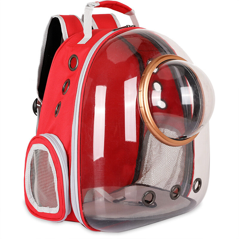 Astronauta Window Bubble borsa da viaggio per il trasporto capsula spaziale traspirante borsa per animali domestici trasparente zaino per cani