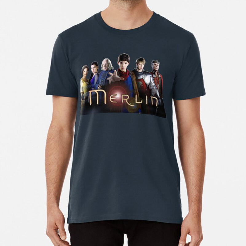 Camiseta de Merlin de la serie de Tv de la historia, John, herrust, James, Collin, Merlin, Magic, Henry