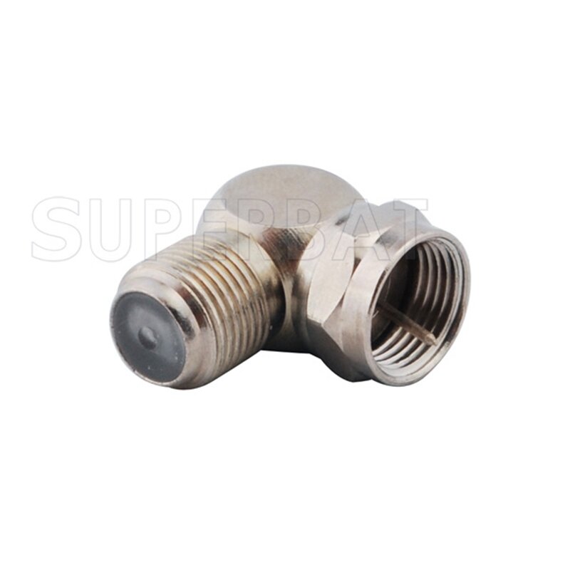 Superbat F Adapter F Male to Female Right Angle RF Coaxial Connector