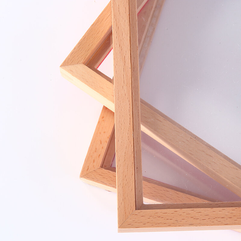 Sviao-marco de fotos de madera a4, soporte de exhibición de pared magnético sin perforaciones, arte familiar