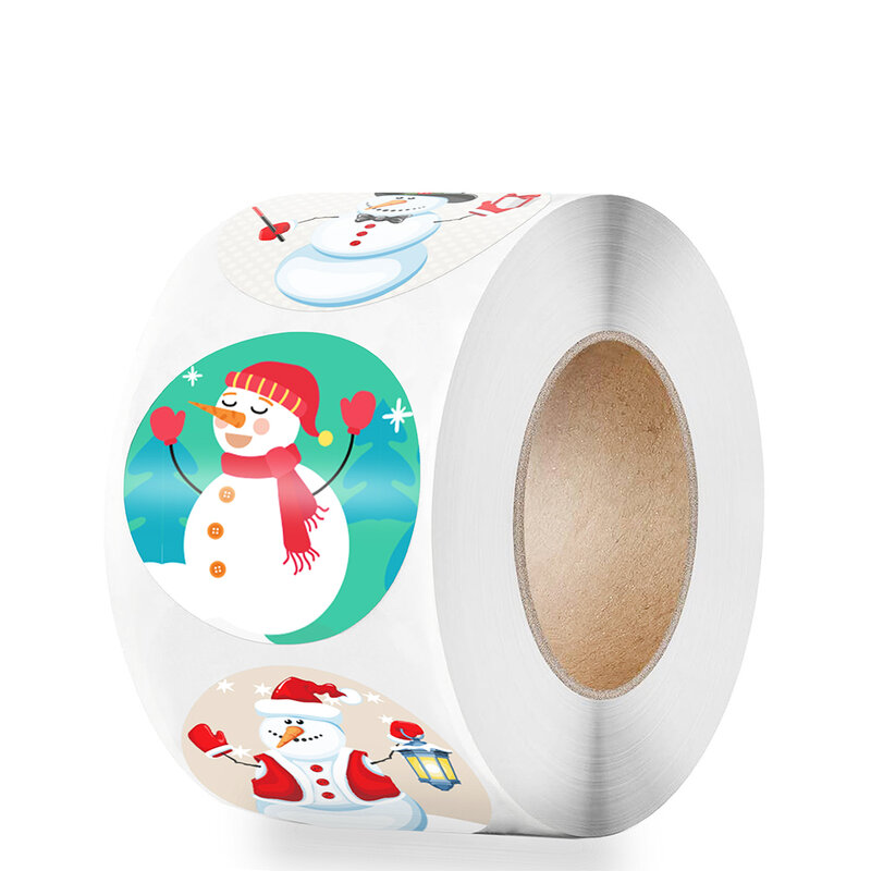 500pcs Snowman Merry Christmas Stickers Seal Labels for XMAS Gift Card Box Package Christmas Label Sealing Stickers Stationery